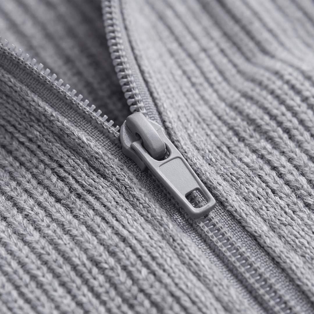 Covena – Zachte Gebreide Zip-Up Cardigan met Zakken