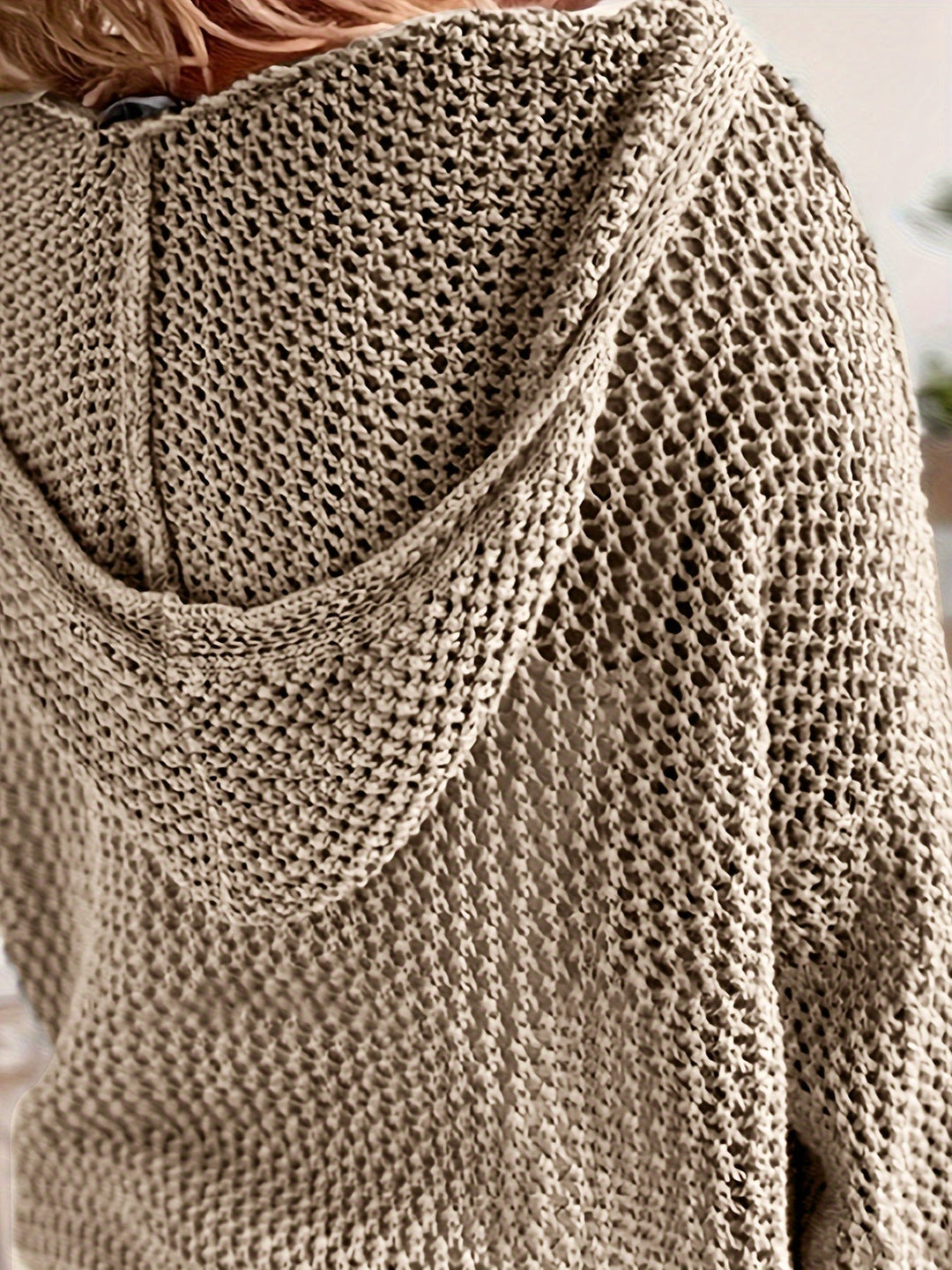 Delaney | Ontspannen Opengehaakte Hoodie Trui