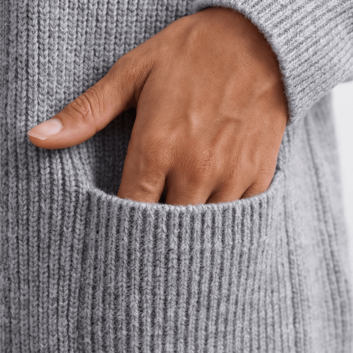Covena – Zachte Gebreide Zip-Up Cardigan met Zakken