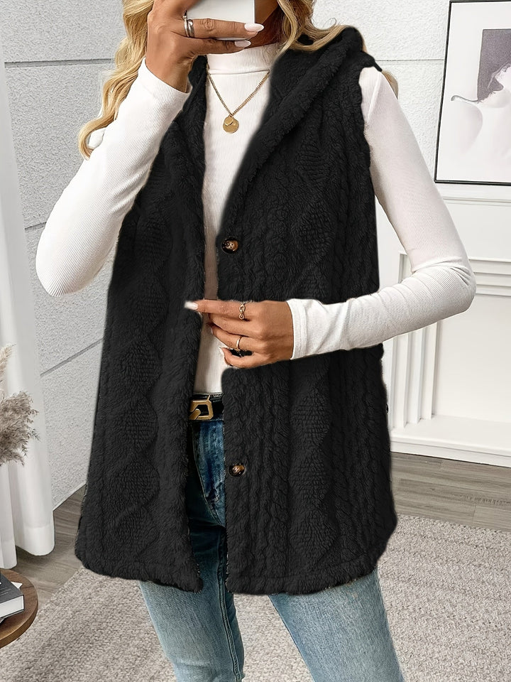 Lorna | Gezellige Hooded Mouwloze Vest