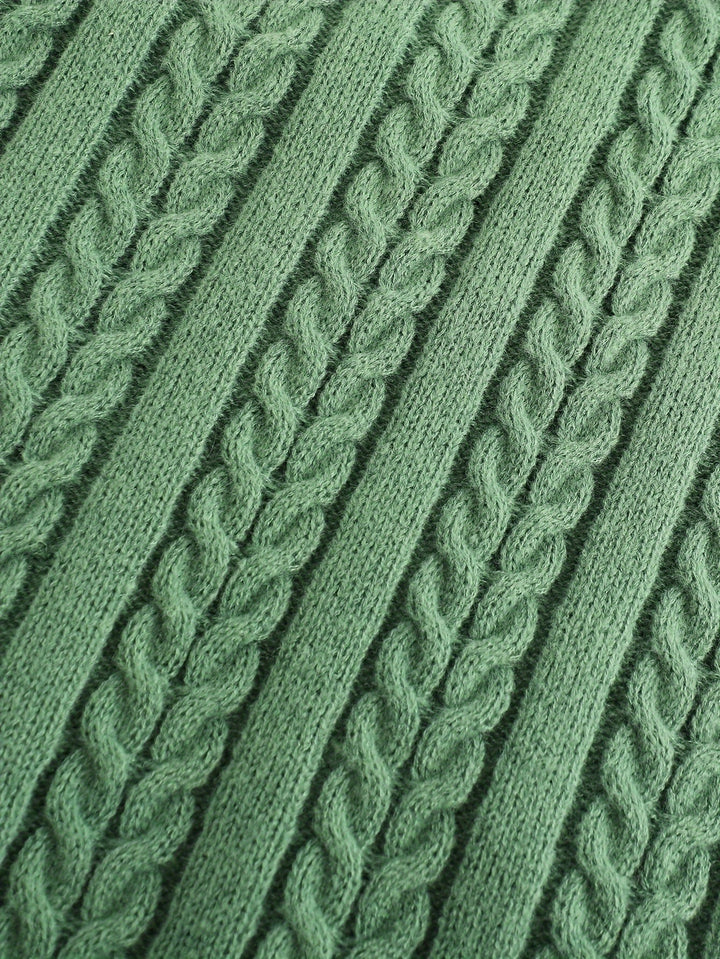 Gideon | Kabelgebreide V-hals Sweater Vest