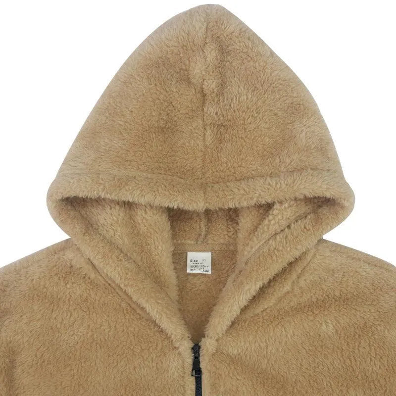Herenjas - teddy - fleece - Casual Chic - Zacht Materiaal - Perfect voor Lente-Zomer Overgang