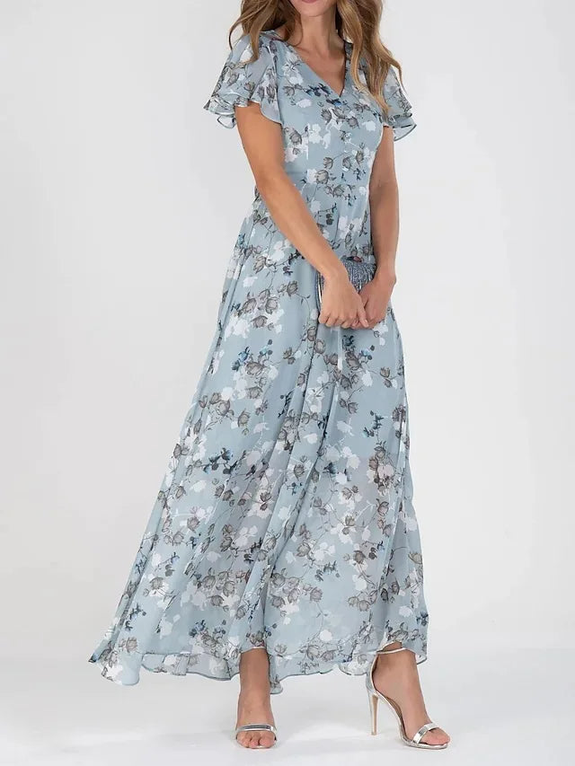 Glamoureuze Maxi Jurk Met Buikbedekking Voor Dames