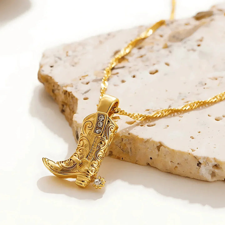 Rhinestone Country Boot Ketting
