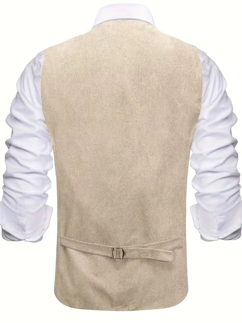 Gilet met V-hals en knopen