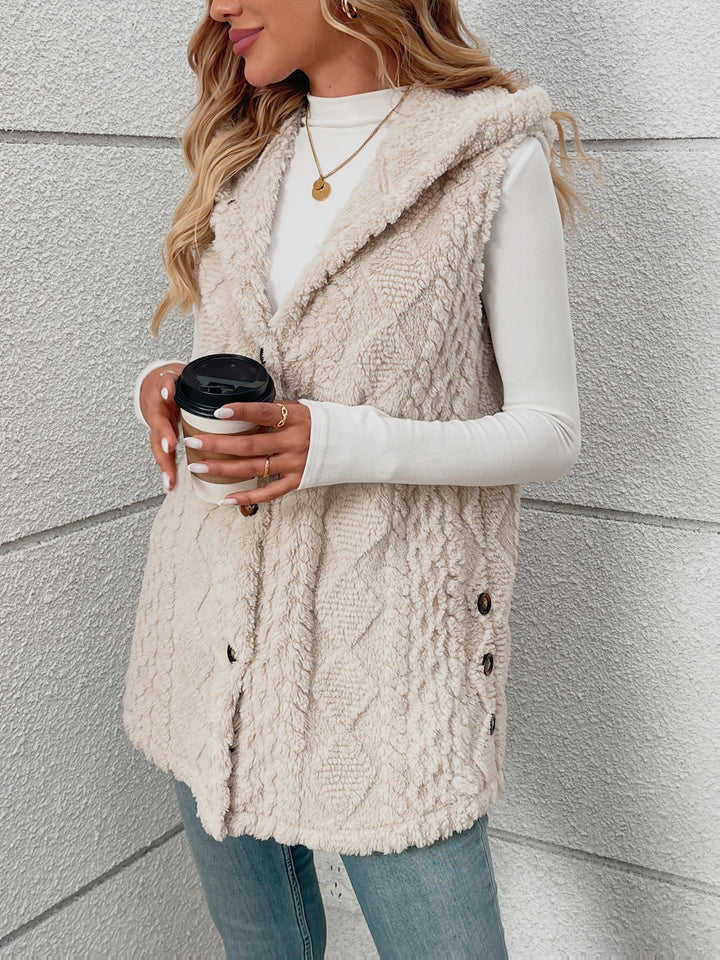 Lorna | Gezellige Hooded Mouwloze Vest