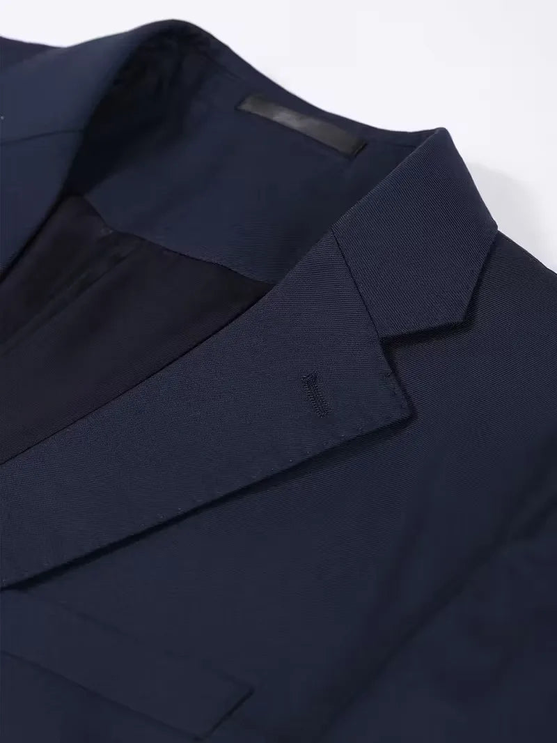 Colbert slim fit met gouden knopen