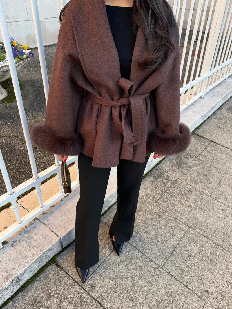 Dames Winterjas met Faux Bont Kraag