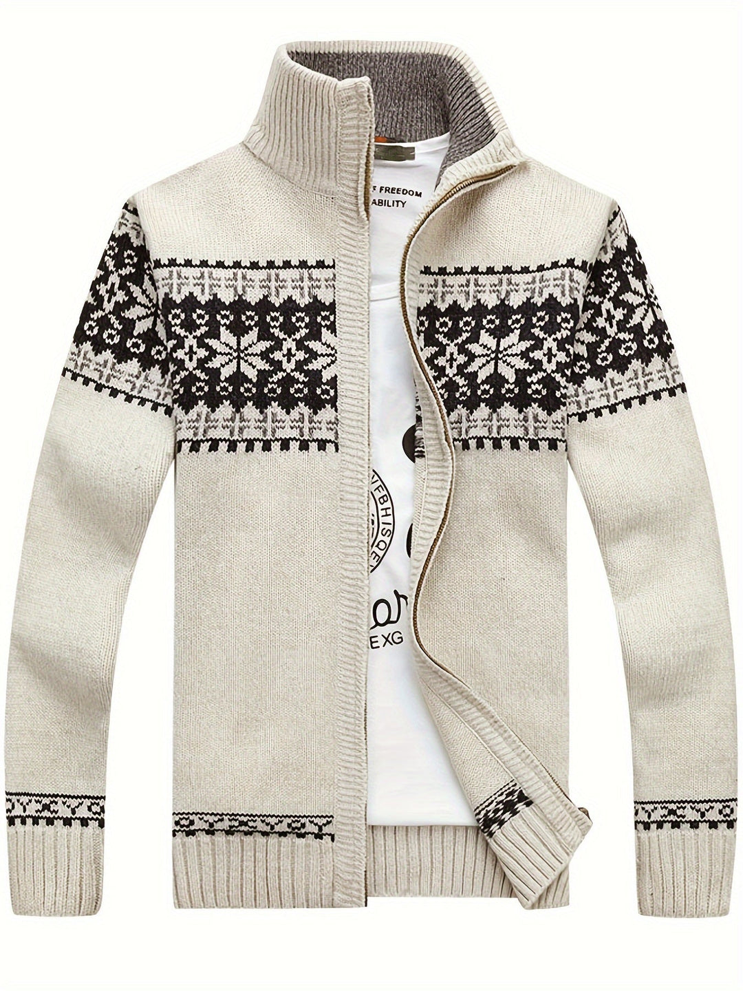 Casual Knit Cardigan Geometrisch Patroon - Regular Fit - Vintagio - VG 63 - Essential in Meerdere Kleuren