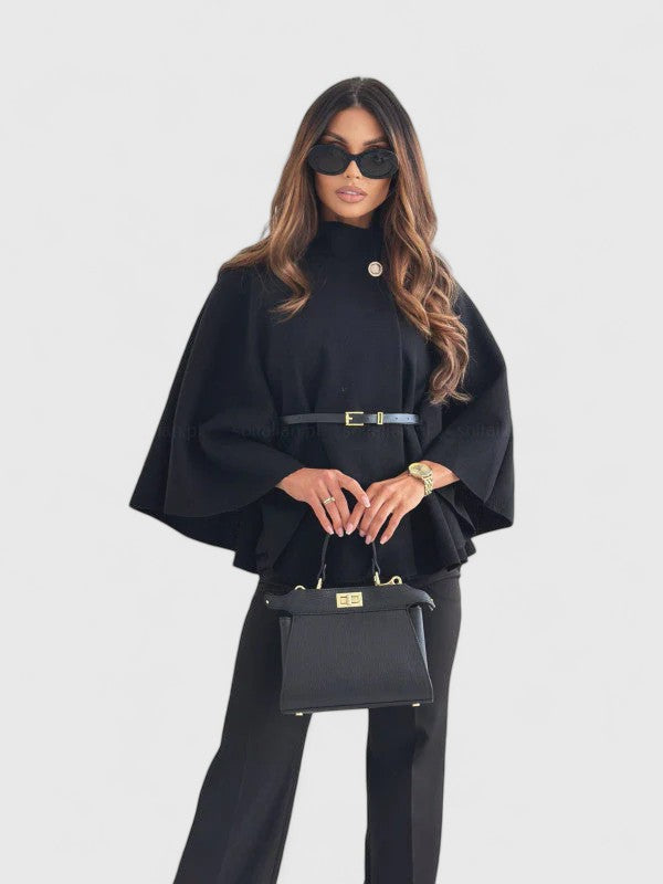 AVA – ELEGANTE STRUCTUUR CAPE JACKET
