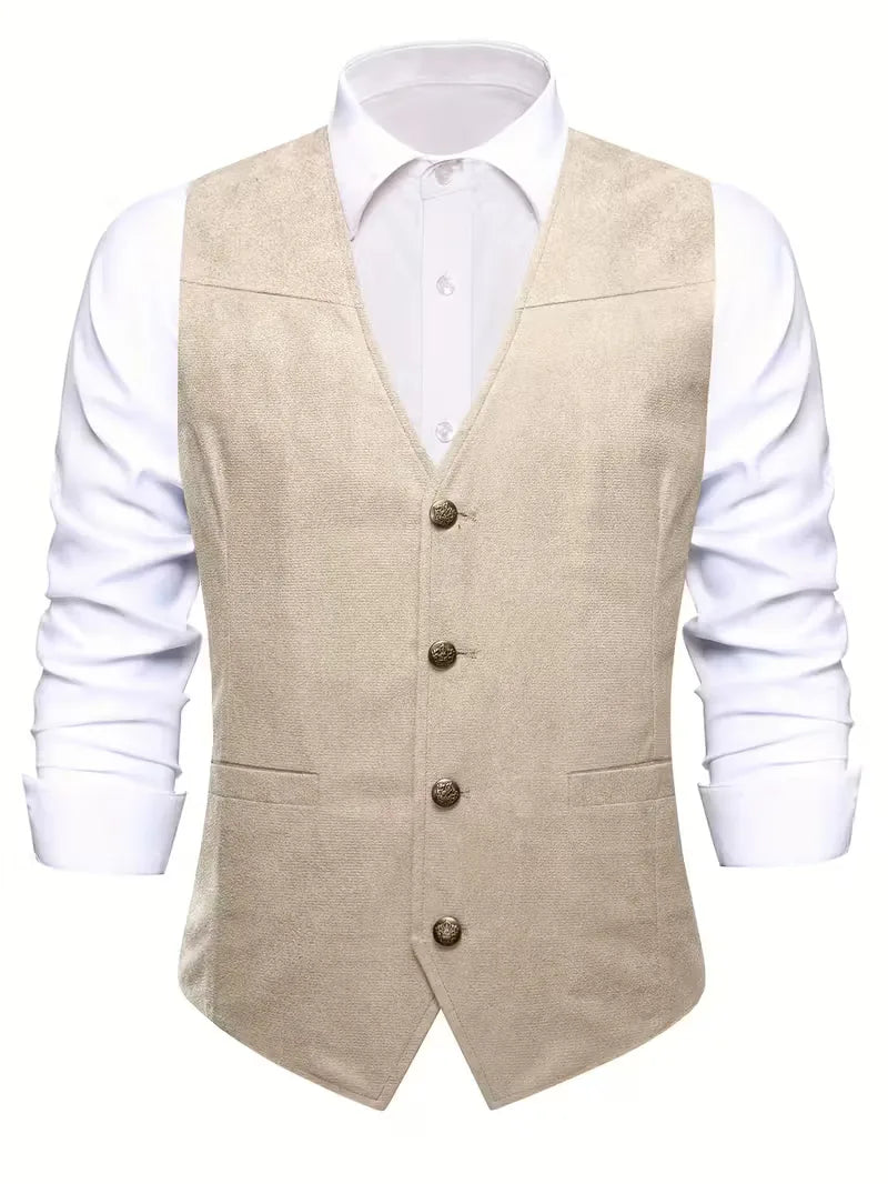 Gilet met V-hals en knopen