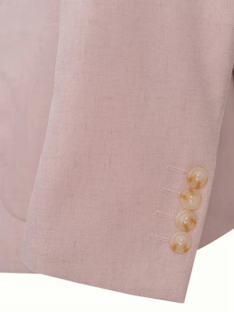 Linnen colbert slim fit