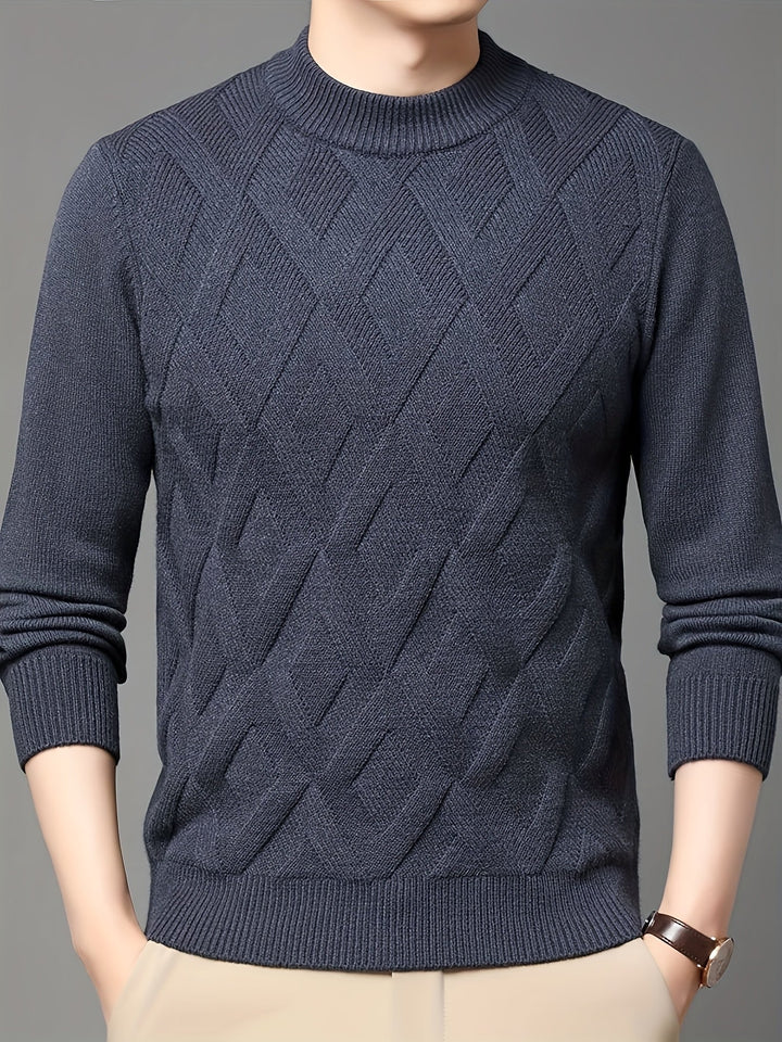 Ellis | Getextureerde Mock-Neck Trui