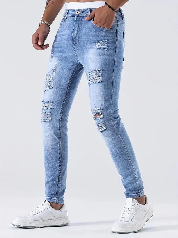 Casual Jeans Heren - Gescheurd - Hoogwaardig Denim - Ideaal voor Dagelijks Gebruik