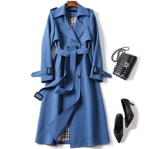 Dames Dubbelzijdige Ceintuur Trench Coat