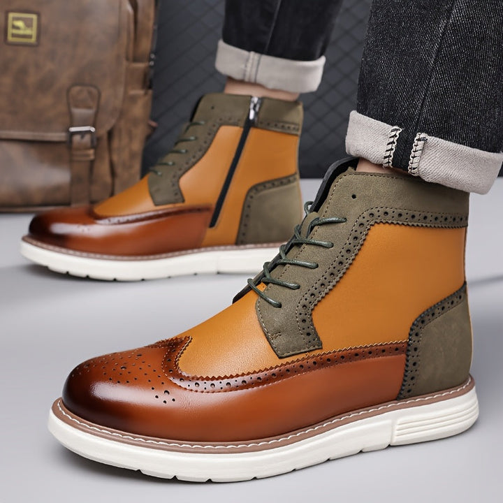 Lawrence | Verfijnde Wingtip Enkellaarzen