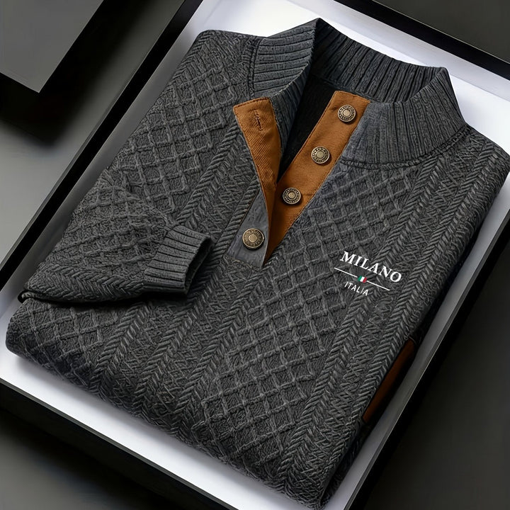 Lorenzo | Textured Stand-Collar Sweater