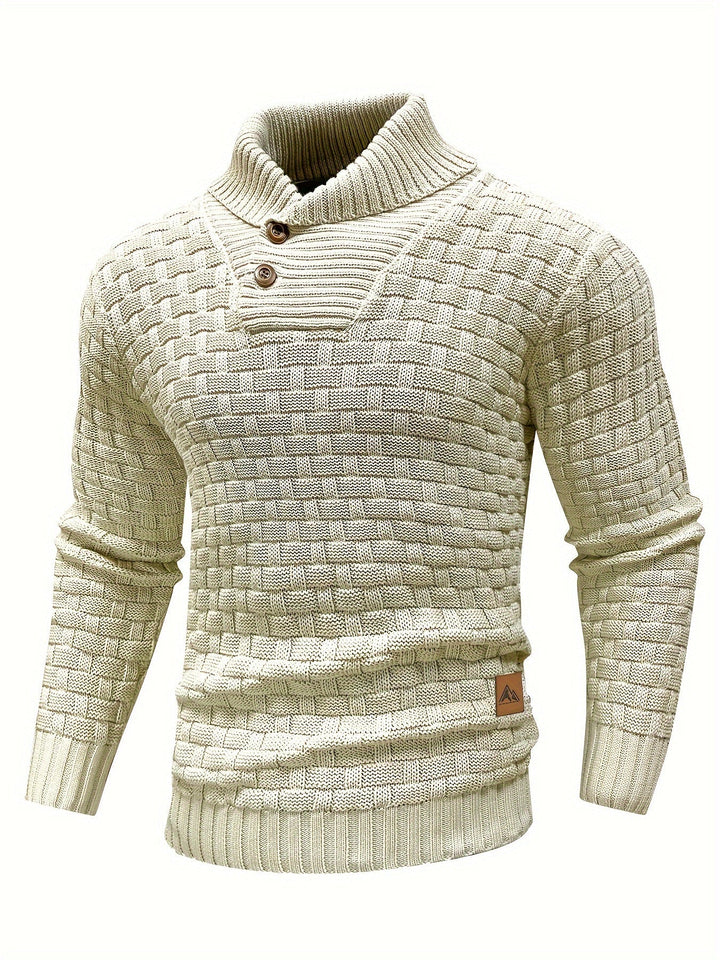 Alistair | Textured Shawl-Collar Sweater