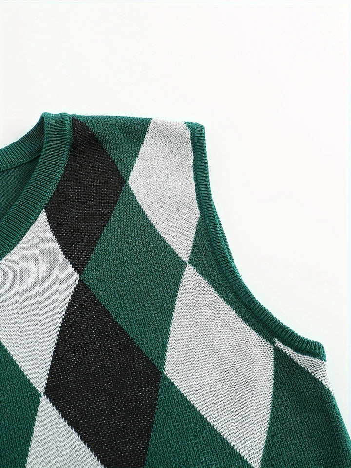 Chandler | Klassieke Argyle Sweater Vest
