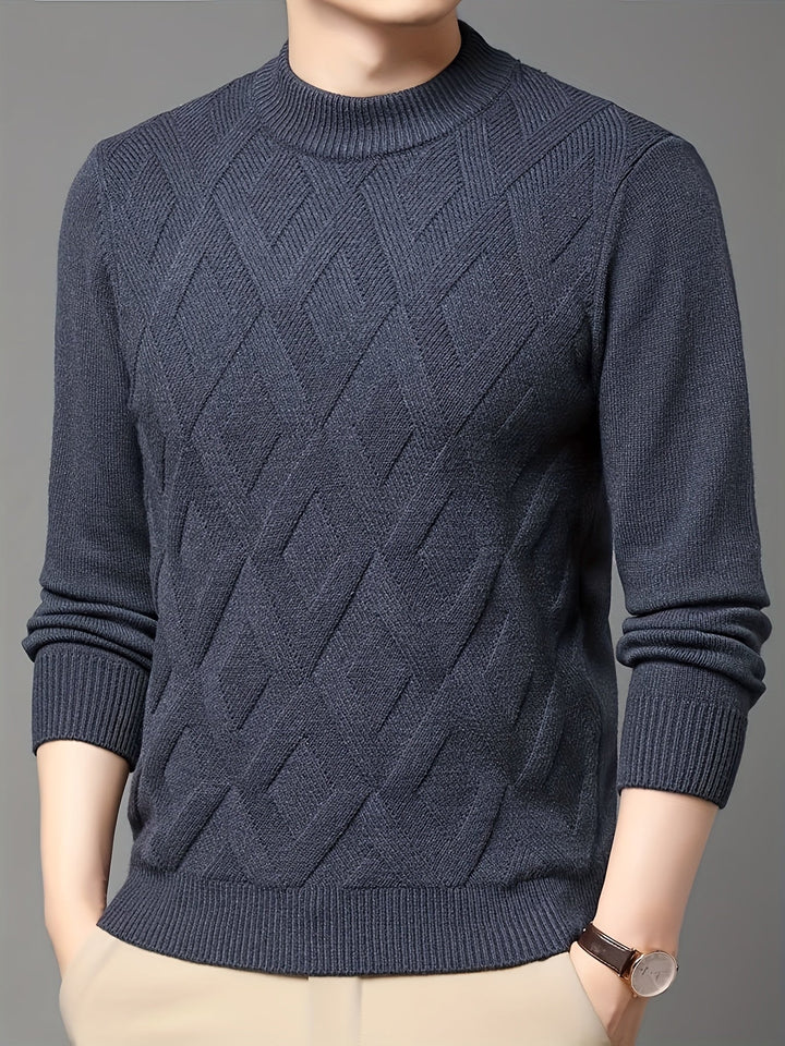 Ellis | Getextureerde Mock-Neck Trui