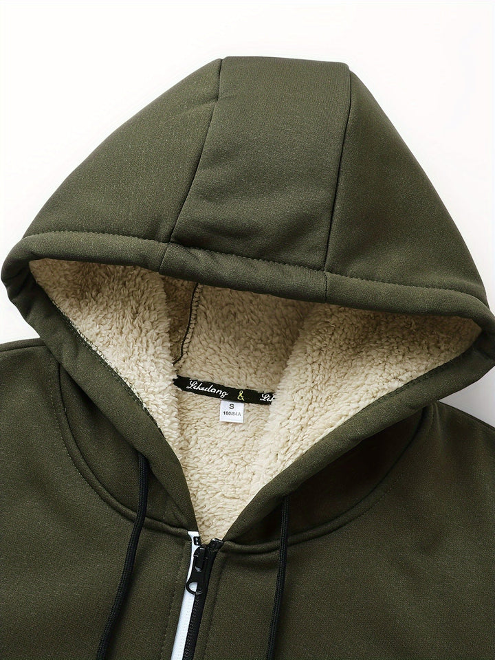 Russell | Gezellige Hooded Zip-Up Jast