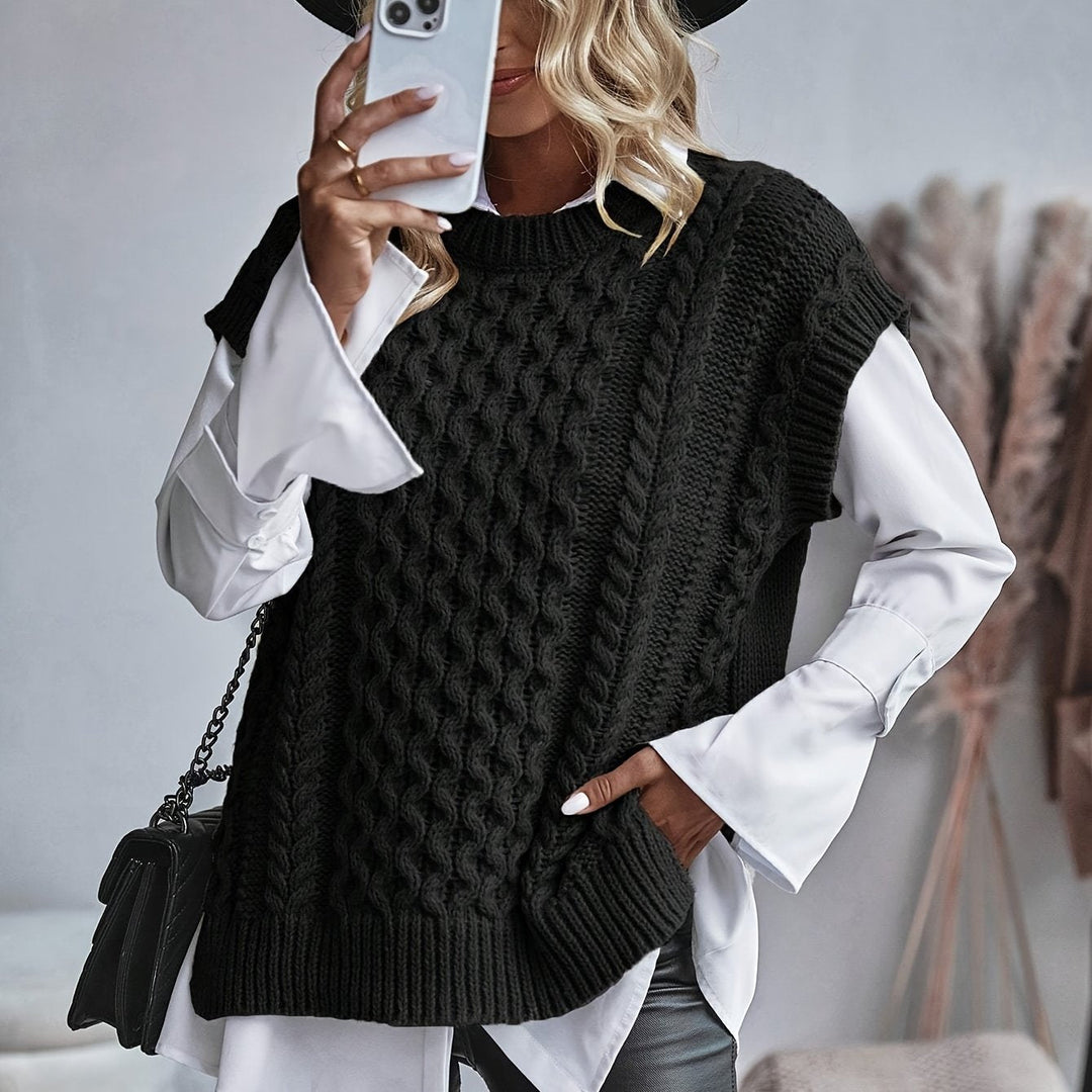 Bridget | Gezellige Kabelgebreide Sweater Vest