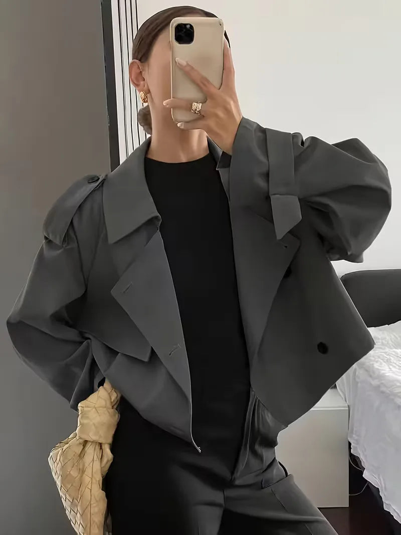 Trenchcoat met oversized fit