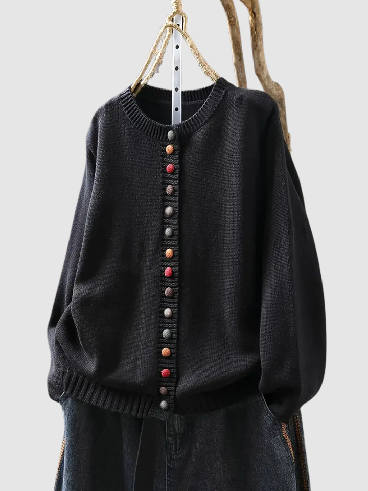 MILA – SPEELSE KNOPJES CARDIGAN