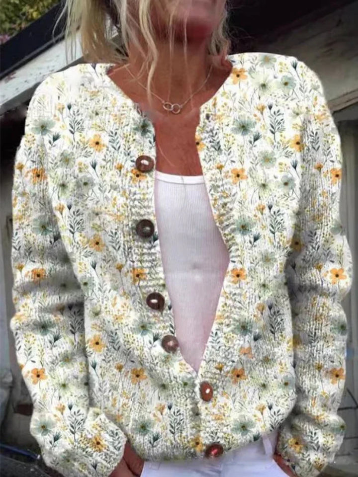LILA | Bloemenpatroon Cardigan