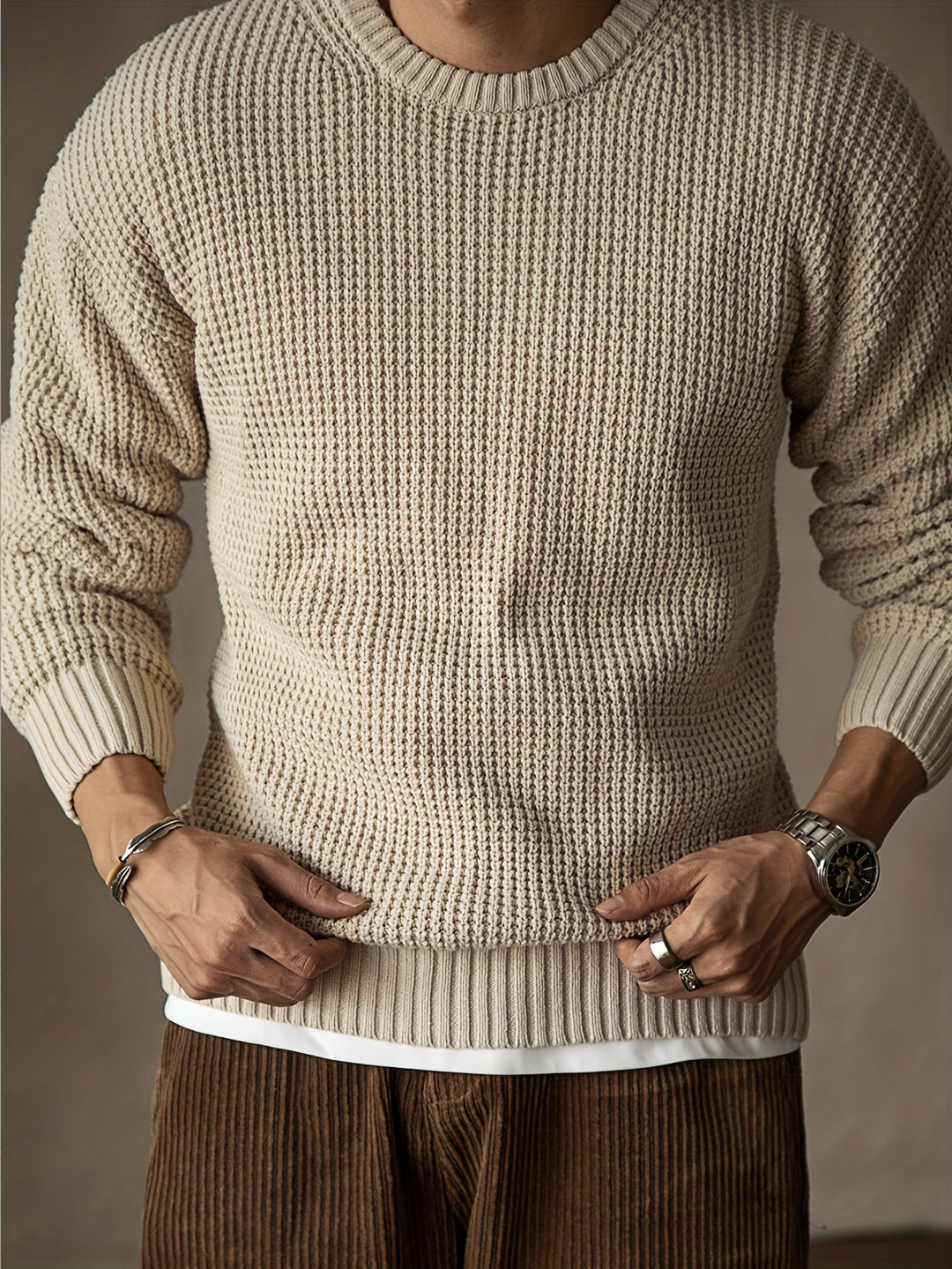 Trui Heren - Gestreepte Slim Fit voor Herfstlooks - Slim Fit - Puento Fortade - TP - Essential