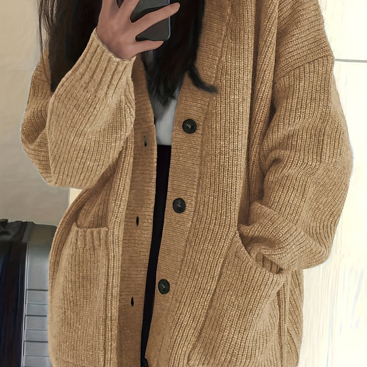 Maisie | Ontspannen Knopen-Voorkant Cardigan