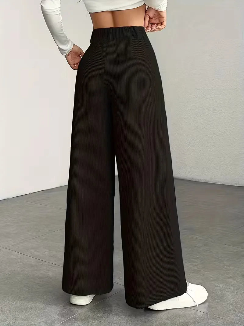 Wide leg broek met hoge taille