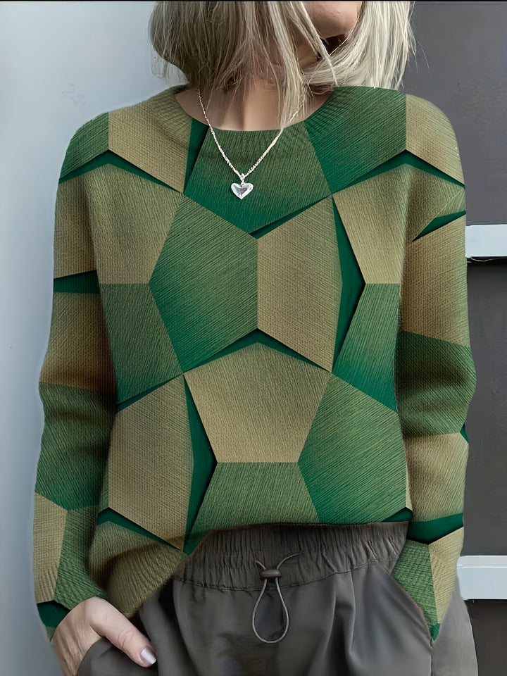 LUCIA – GEOMETRISCHE KLEURBLOK BREISWEATER