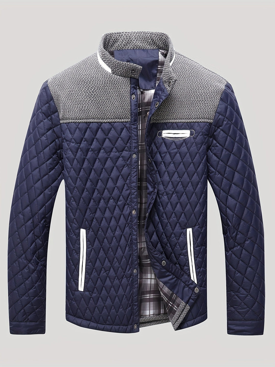 Alden | Gequilt Jack met Staande Kraag