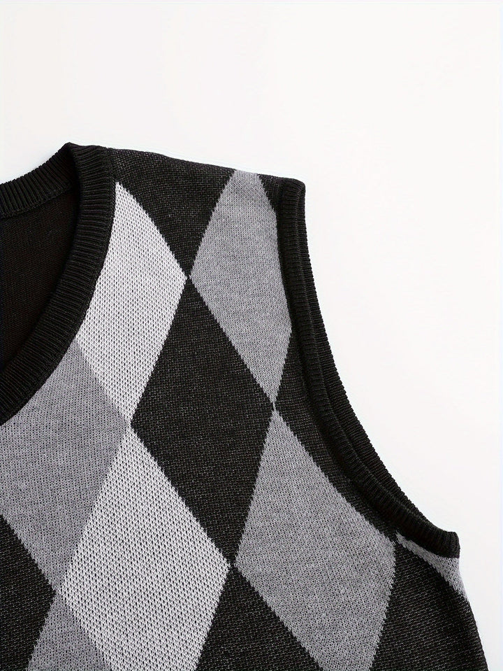 Chandler | Klassieke Argyle Sweater Vest