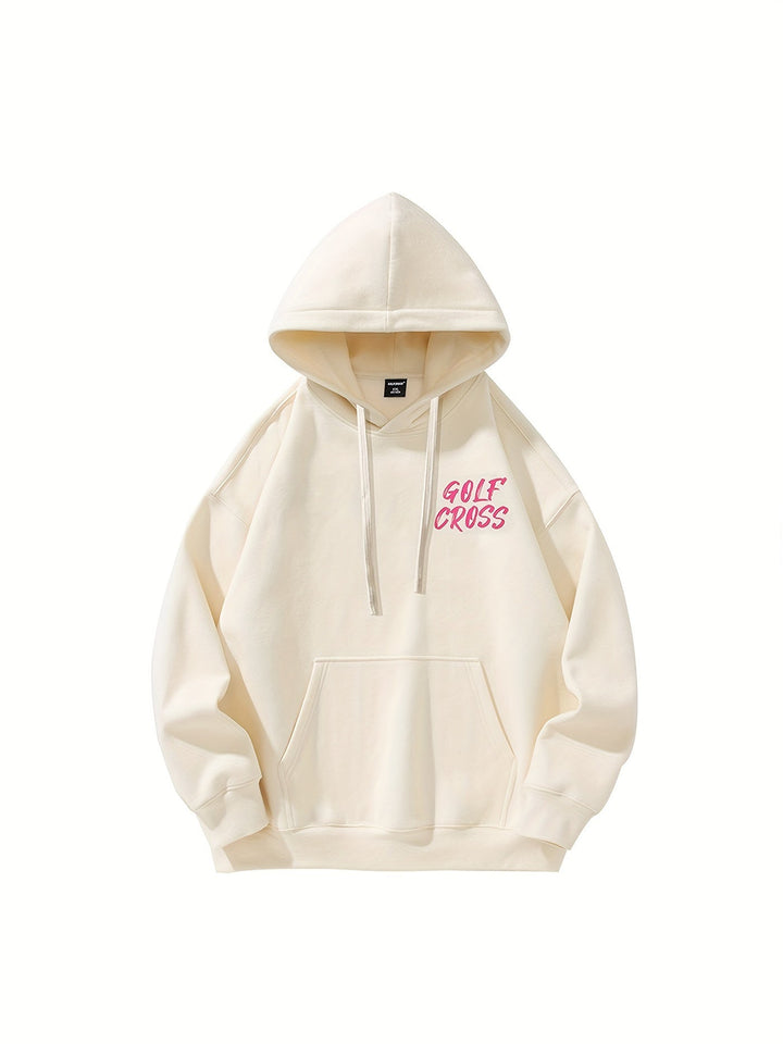 Golf Cross™ | Hoodie met Graphic Print Heren | Regular fit | Kangaroezak - Lichte katoenmix - Ideaal voor buitenactiviteiten