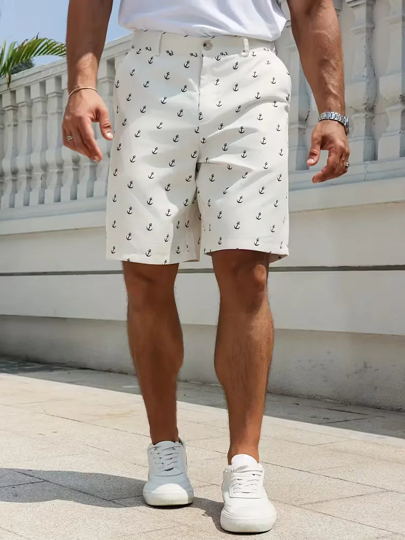 Shorts met ankerpatroon