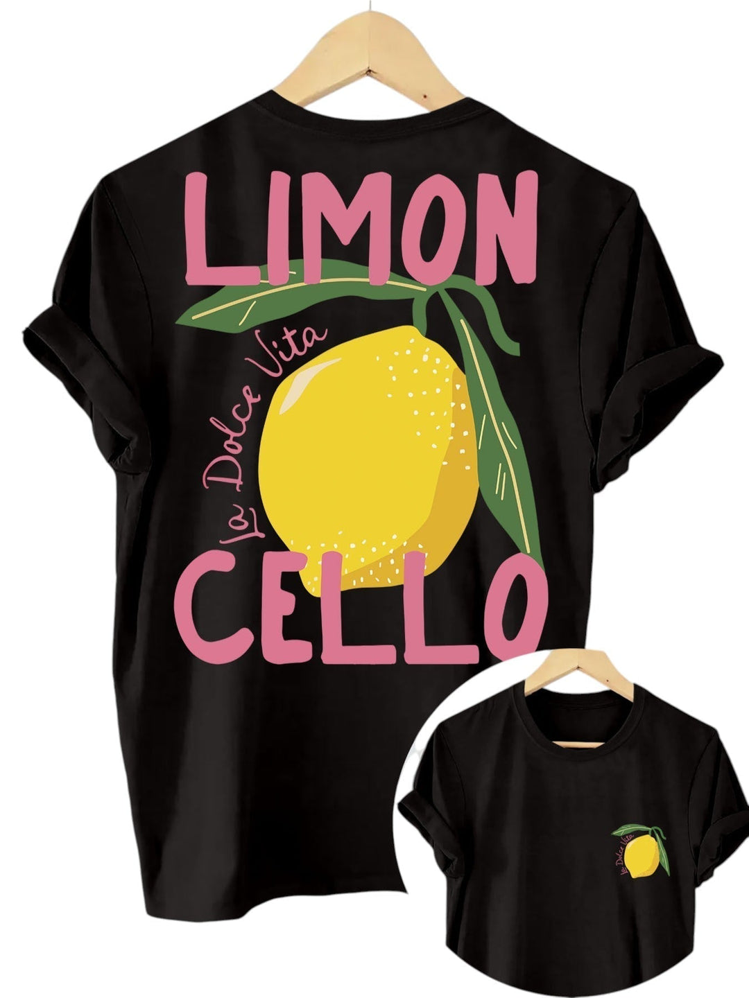 Comfortabele T-shirt voor Vrouwen Met Citroen Illustratie En Backprint