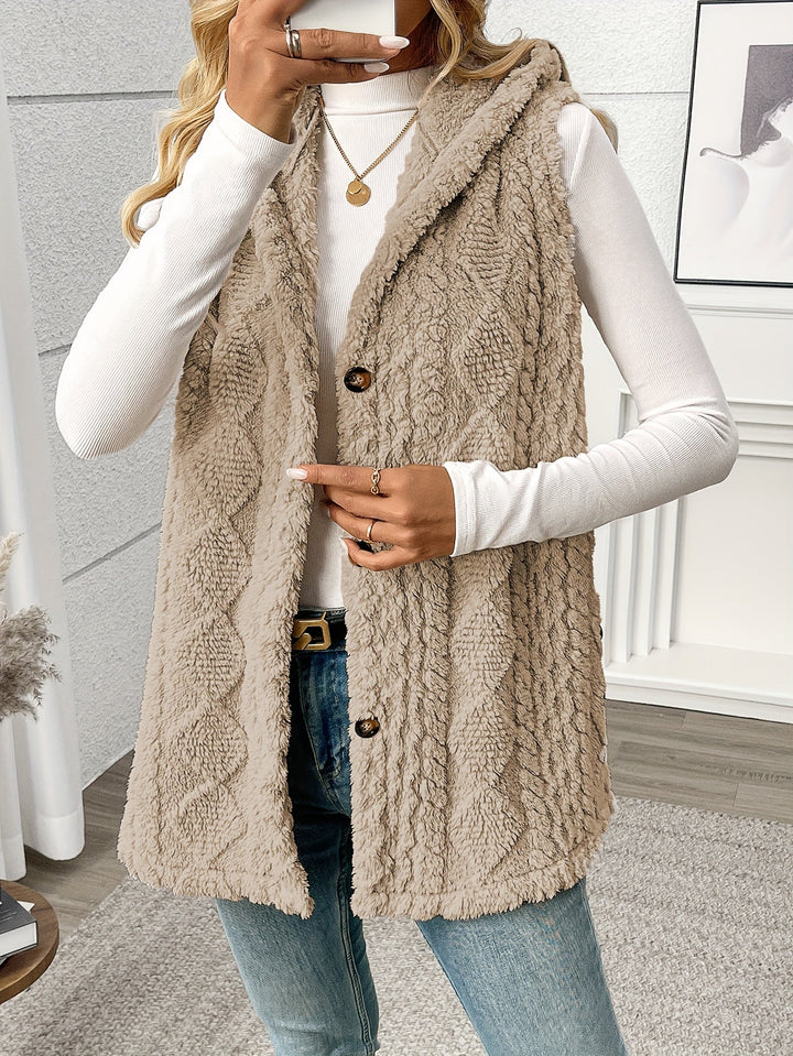Lorna | Gezellige Hooded Mouwloze Vest