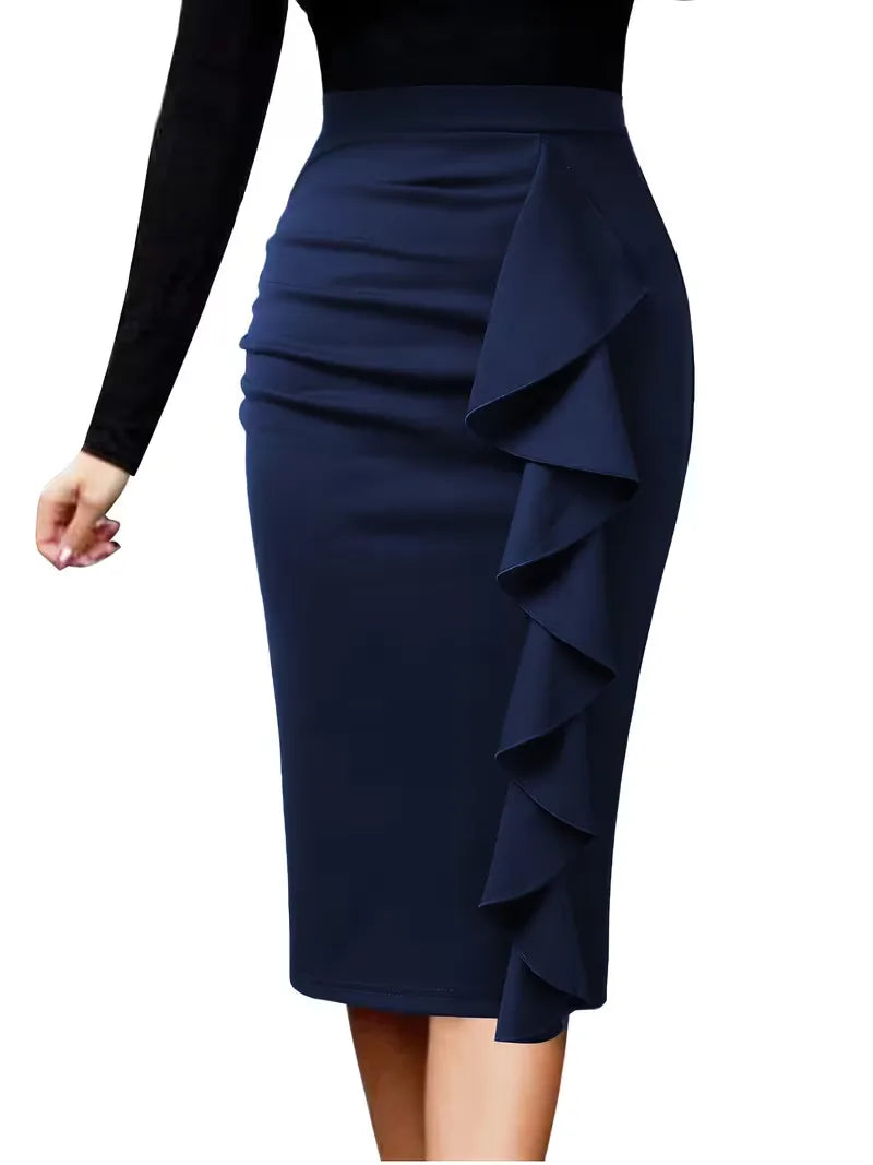 Plooirok met hoge taille