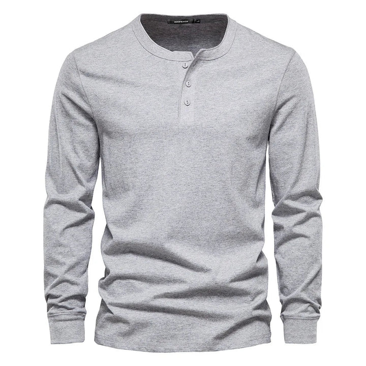 Heren Lange Mouwen Shirt Knopen Casual Comfortabele Pasvorm