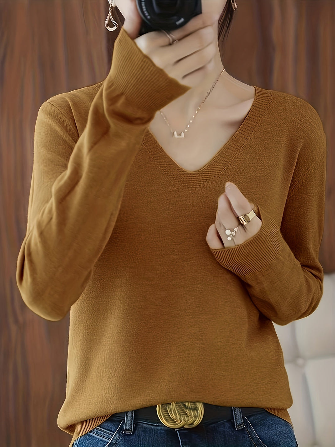 Selene | Zachte V-Hals Trui