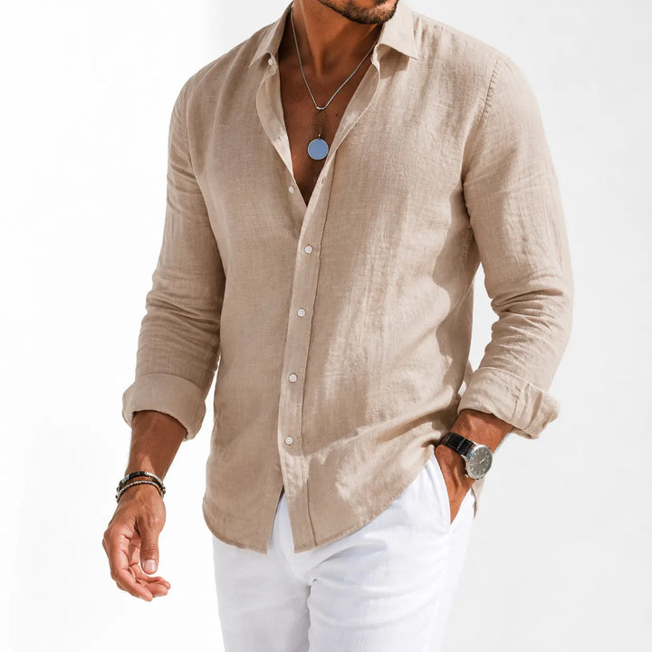 Sirocco Linnen Langemouwen Shirt