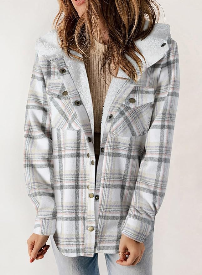 Elvessa | Geruite Flanel Jas