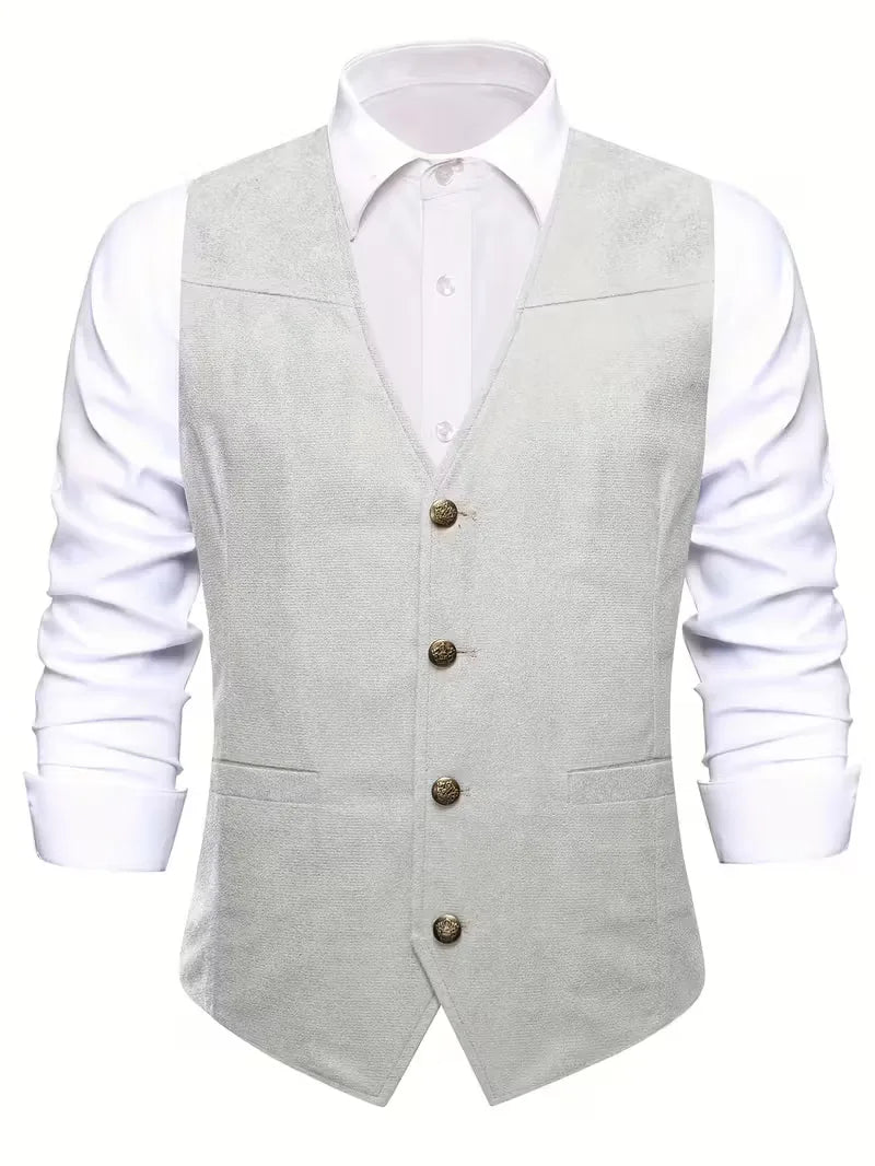 Gilet met V-hals en knopen