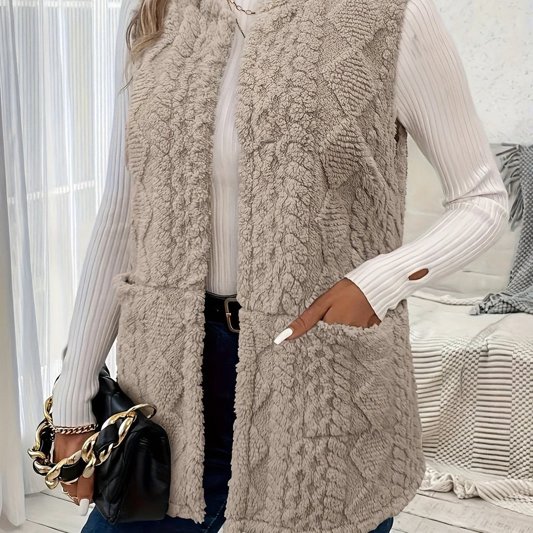 Brenna | Gezellige Textuurloze Mouwloze Vest