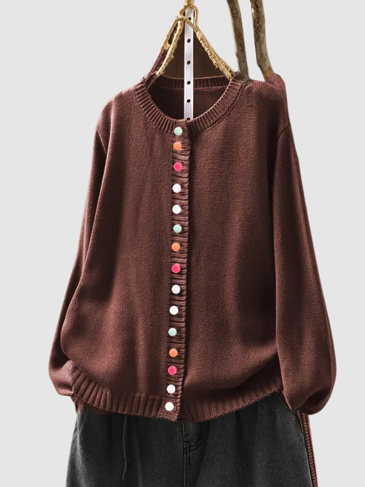 MILA – SPEELSE KNOPJES CARDIGAN