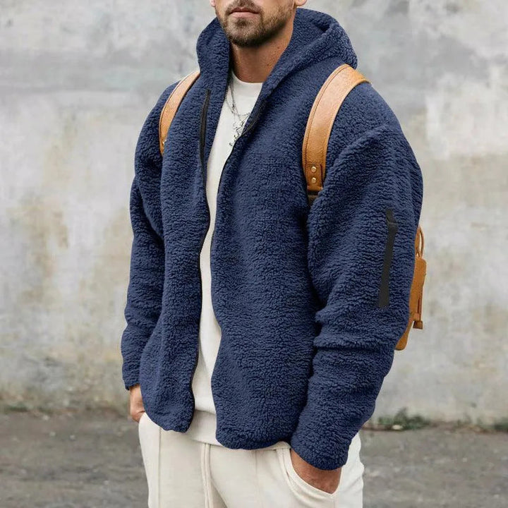 Herenjas - teddy - fleece - Casual Chic - Zacht Materiaal - Perfect voor Lente-Zomer Overgang