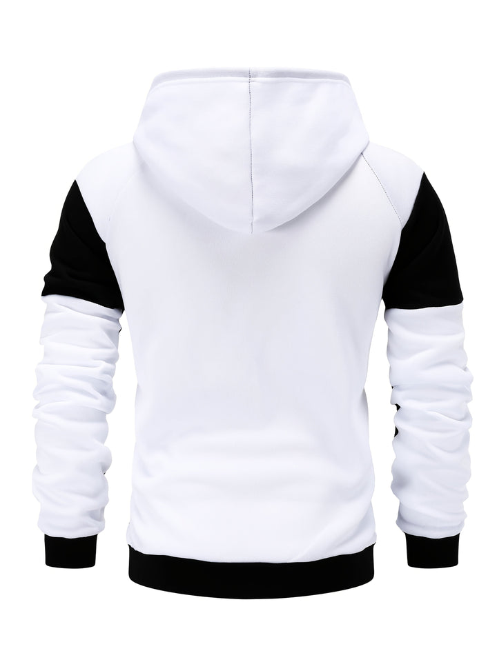 Bryce | Kleurblok Rits-Hoodie Jas