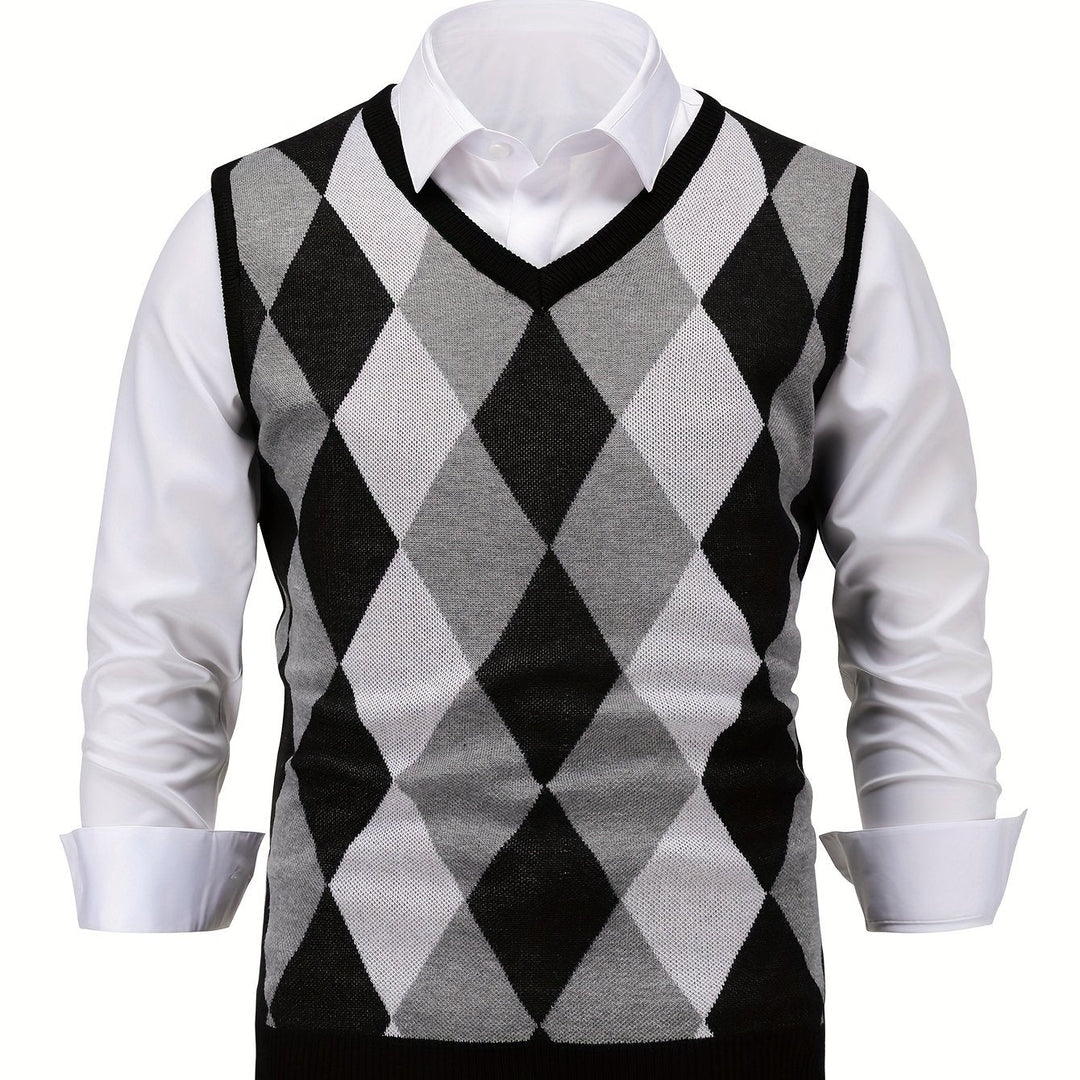 Chandler | Klassieke Argyle Sweater Vest